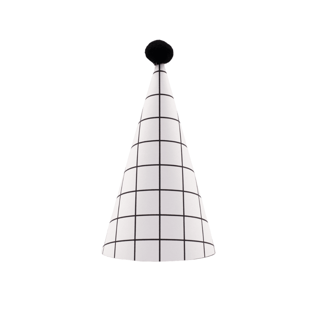 - Chapeu Tradicional - 5 unidades - Grid Preto e Branco