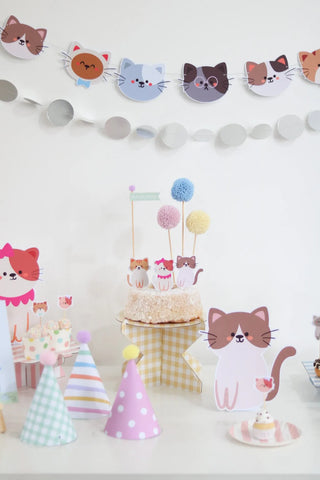 Decoração de festa tema Gatinhos montada