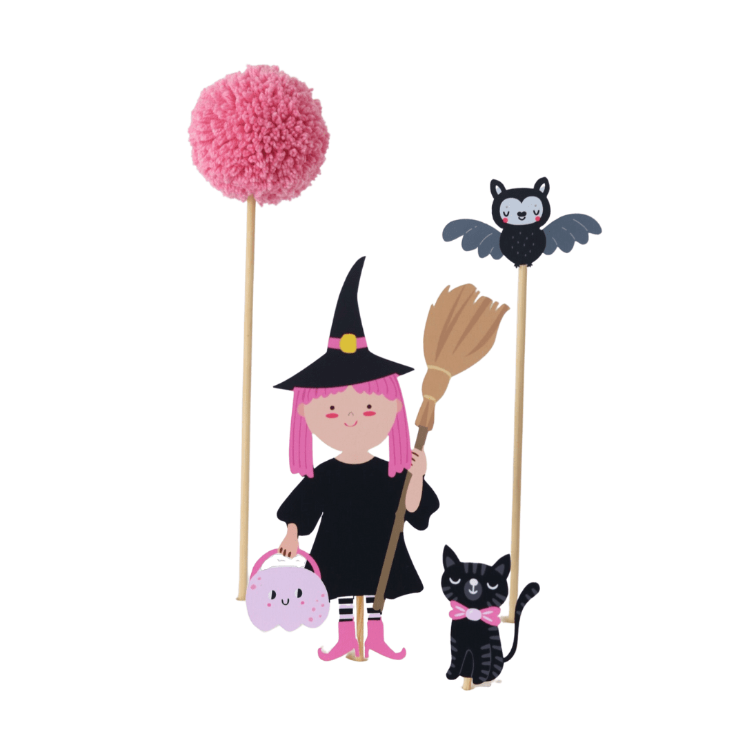 - Topo de Bolo - Halloween Rosa