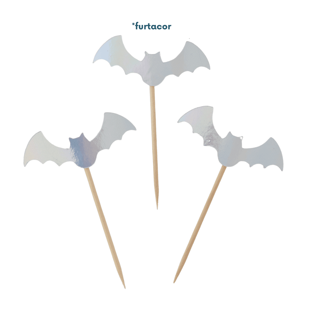 - Topinhos para Doces Morcegos Furtacor - 10 unidades - Halloween Rosa