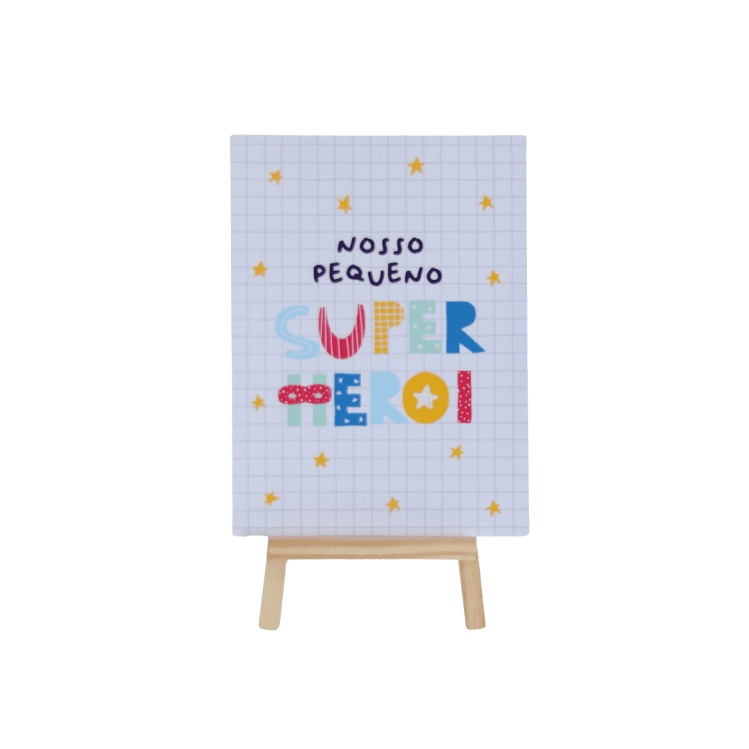 - Quadrinho de Mesa - Heroi Tradicional Escrita