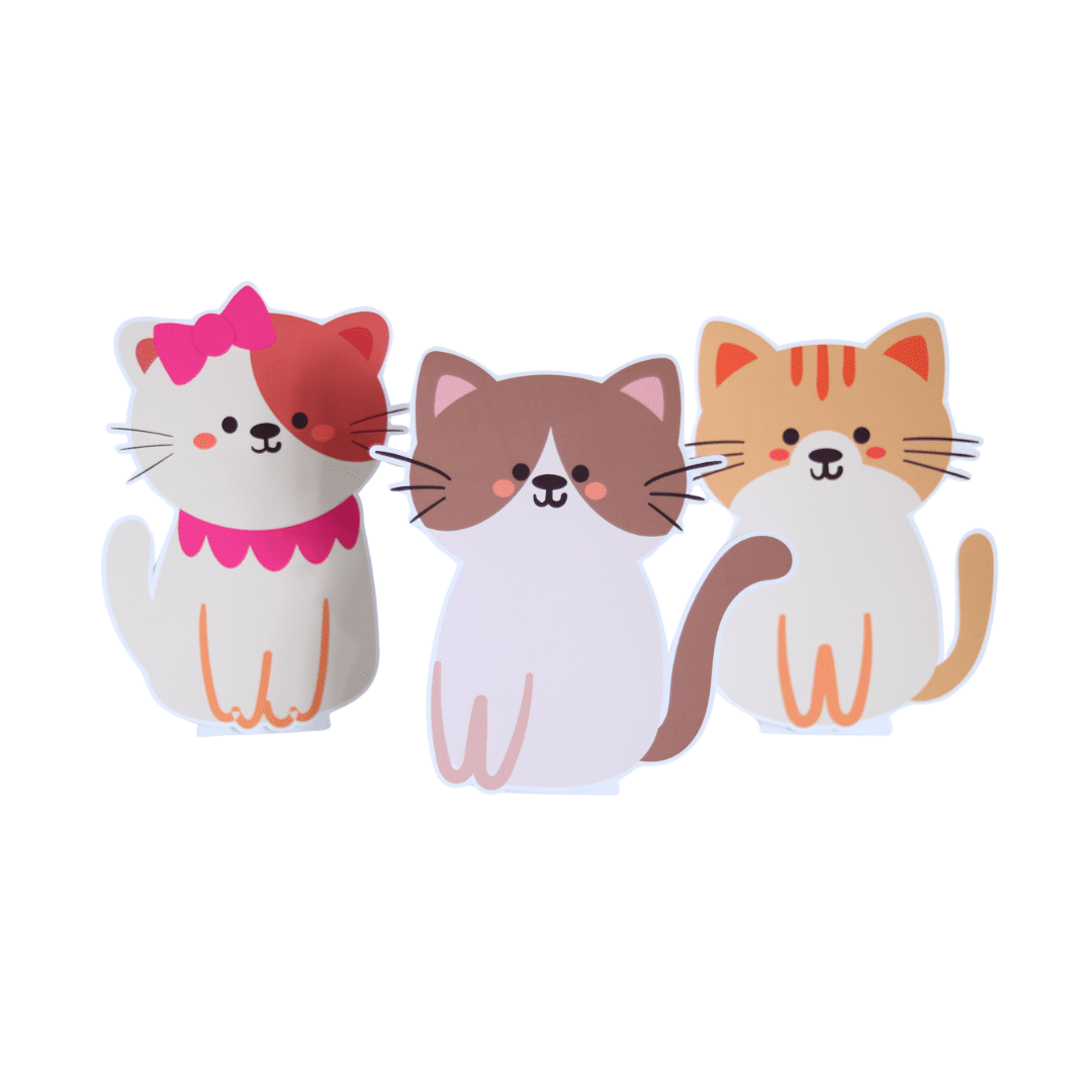 - Totem de Mesa - 3 unidades - Gatinhos