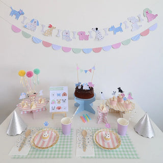 Decoração de festa tema Cachorros Divertidos montada