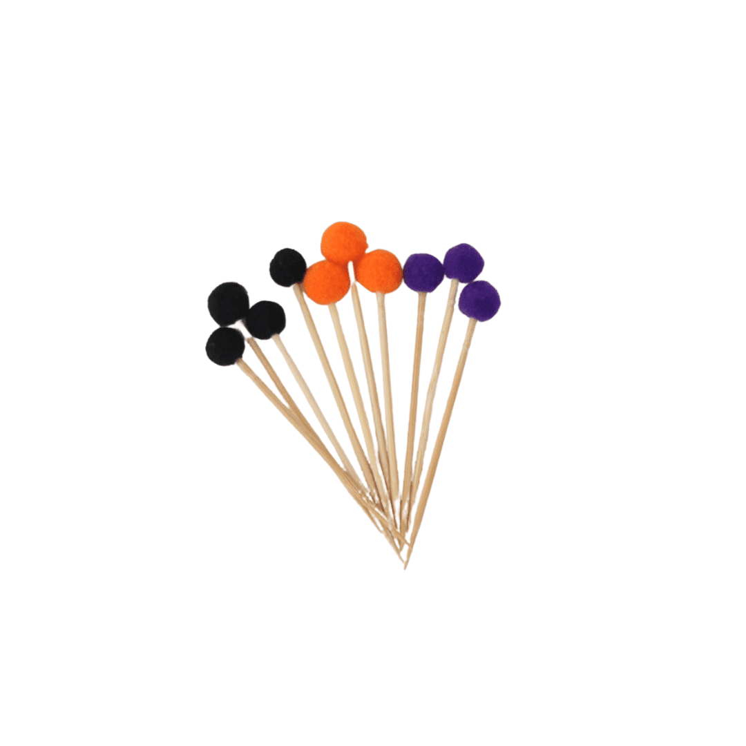 - Topinhos para Doces - 10 unidades - Mini Pompons - Halloween