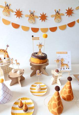 Decoração de festa tema Girafa montada