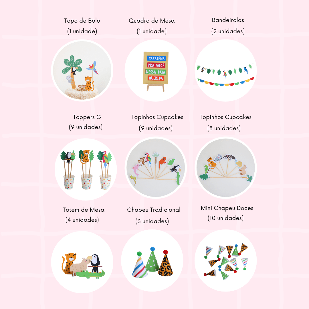 '- Kit Festa Fauna Brasileira - Só um bolinho