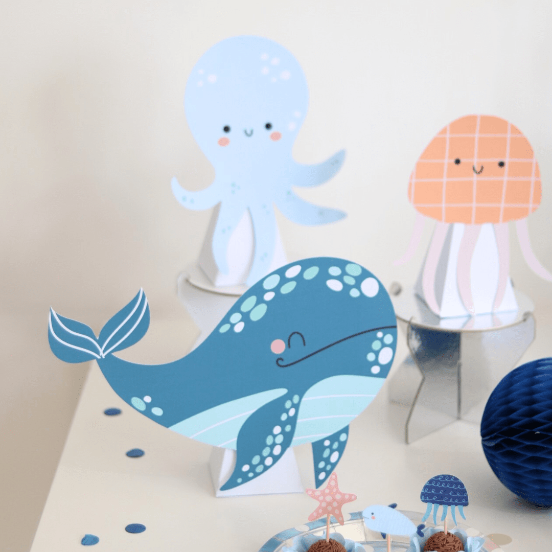 - Totem de Mesa - 3 unidades - Fundo do Mar