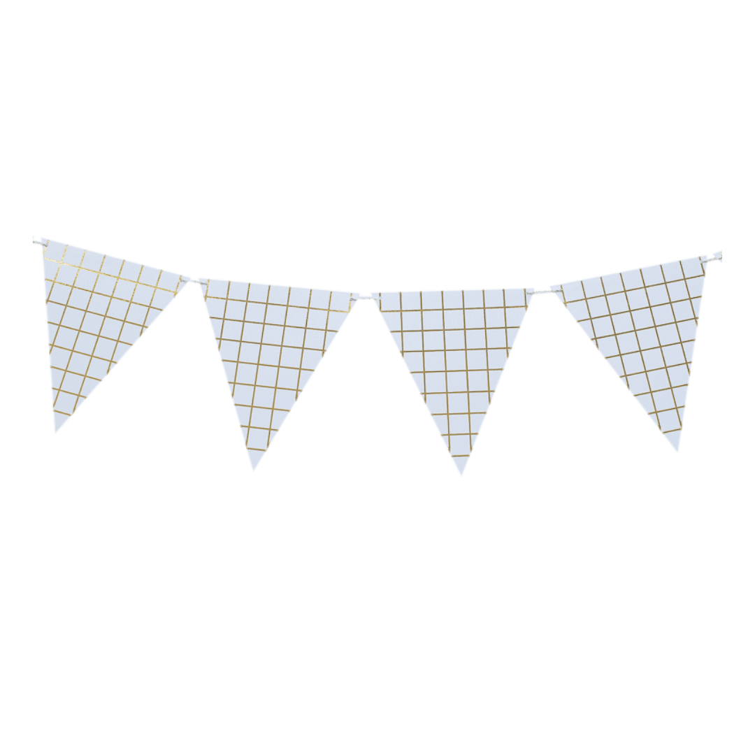 - Bandeirola Grid Dourada