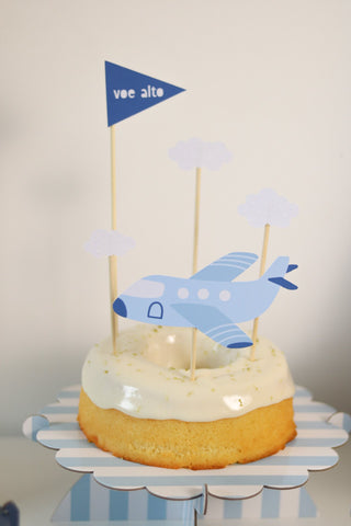 Decoração de festa tema Avião montada