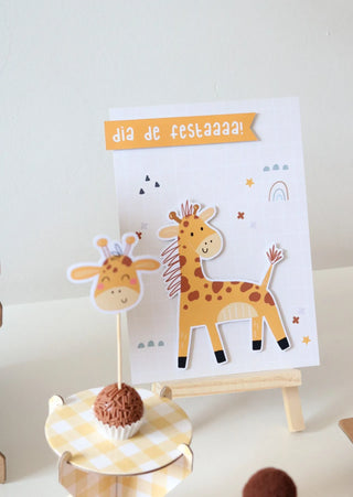 Decoração de festa tema Girafa montada