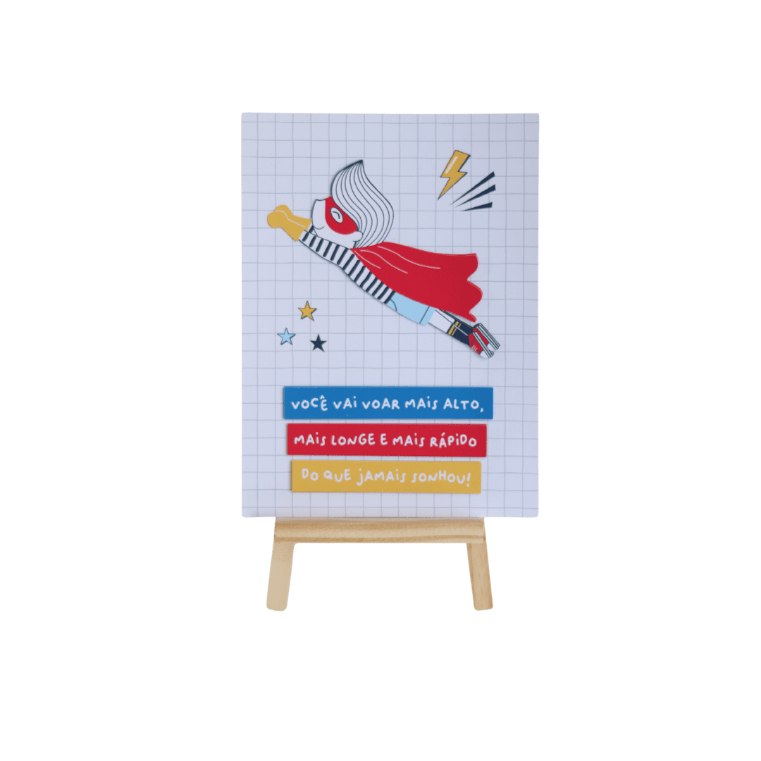 - Quadrinho de Mesa - Heroi Tradicional - Modelo 2 - Menino