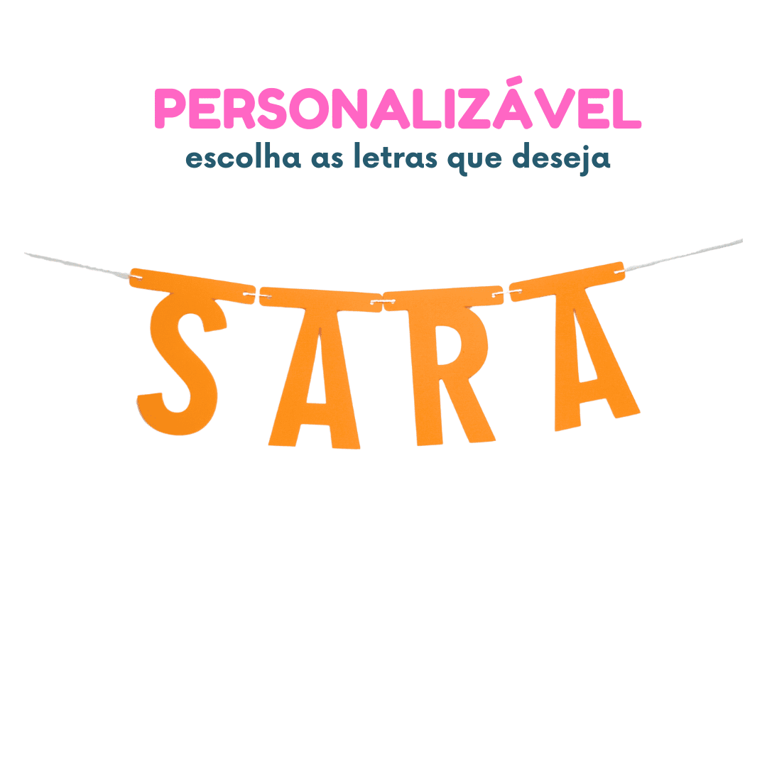 - 1 letra para bandeirola cor AMARELO GEMA - Escolha a quantidade de letras que deseja