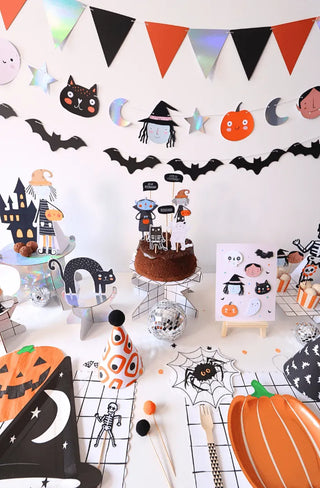 Decoração de festa tema Halloween Tradicional montada