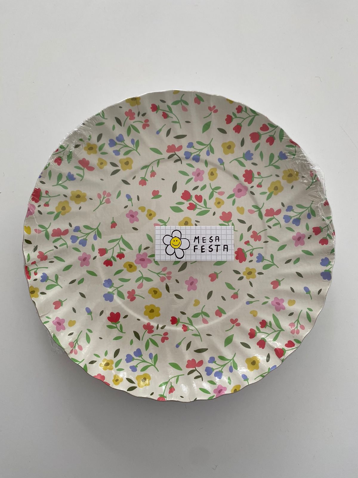 Prato de Papel 14cm (5 und) - Floral Vintage