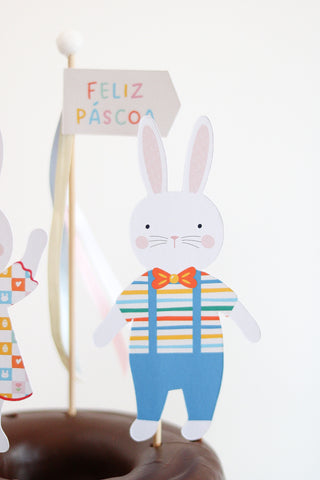 Decoração de festa tema Páscoa montada