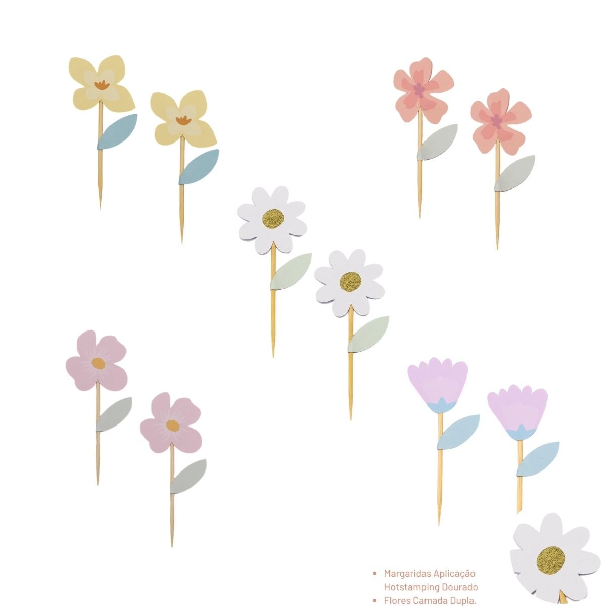 - Topinhos para Doces - Flores do Campo