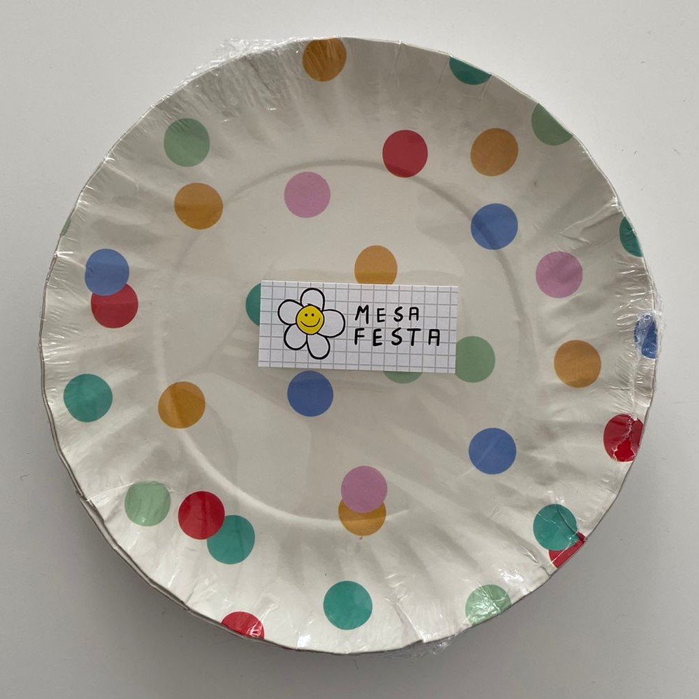 Prato de Papel 14cm (5 und) - Confete