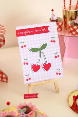 Decoração de festa tema Cereja montada