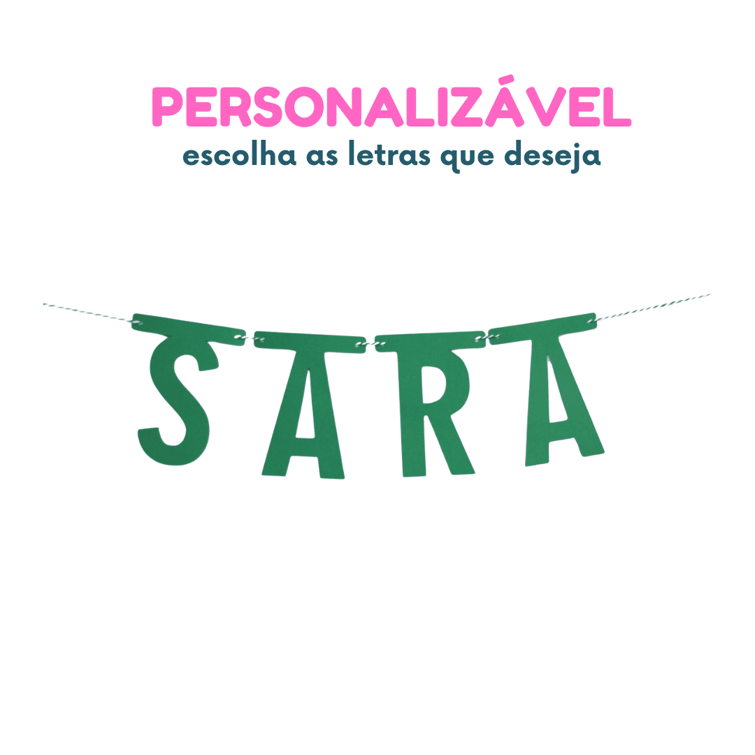 - 1 letra para bandeirola cor VERDE - Escolha a quantidade de letras que deseja
