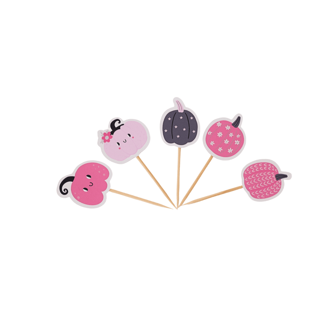 - Topinhos para Doces Elementos - 10 unidades - Halloween Rosa
