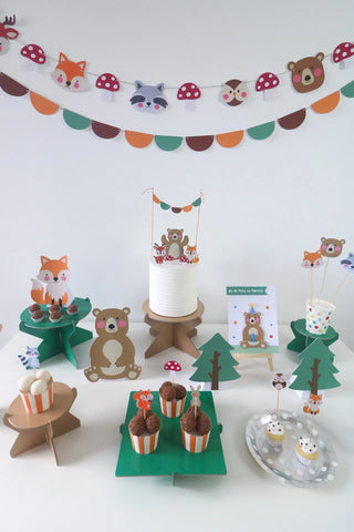 Decoração de festa tema Bosque montada
