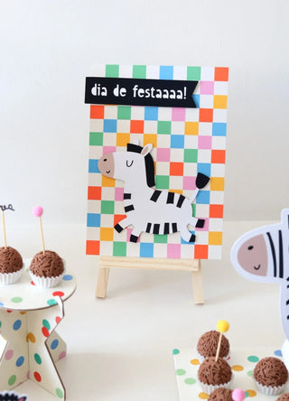 Decoração de festa tema Zebra montada