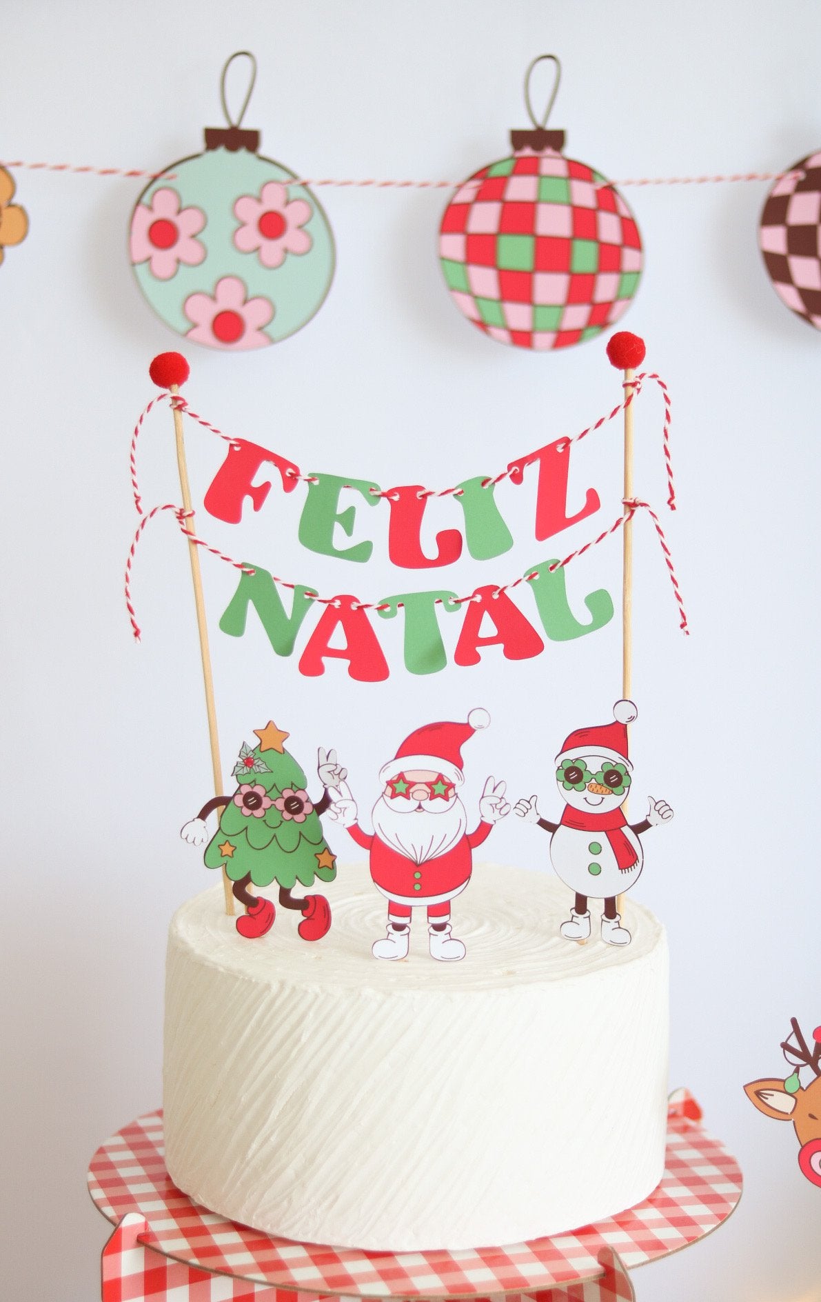 - Topo de Bolo - Natal Good Vibes