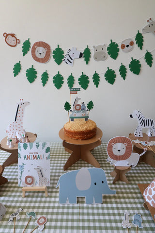 Decoração de festa tema Safari montada
