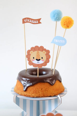 Decoração de festa tema Leãozinho montada