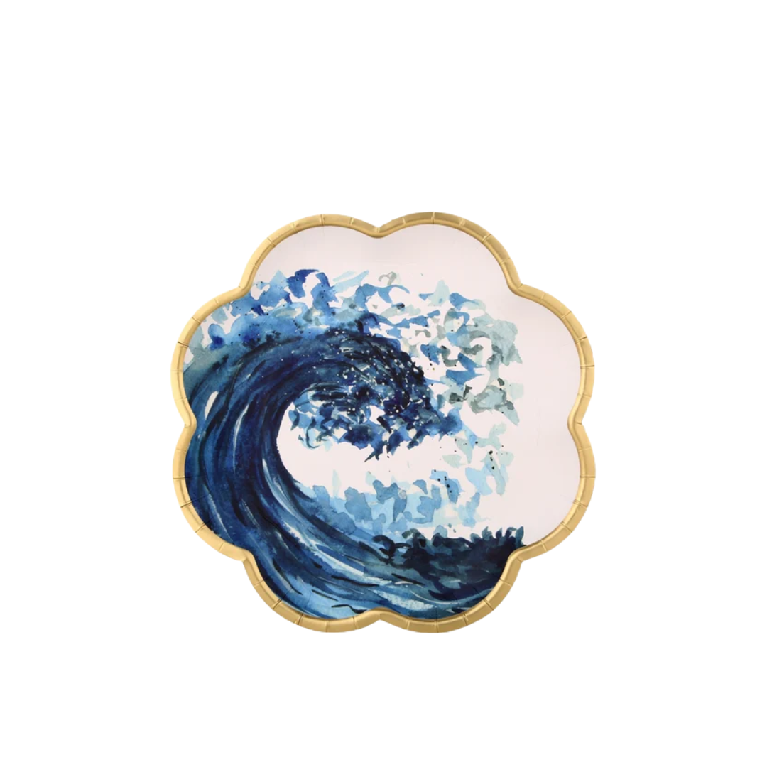 Prato Ocean Blue com 6 unidades - Modelo 2 - 26 cm