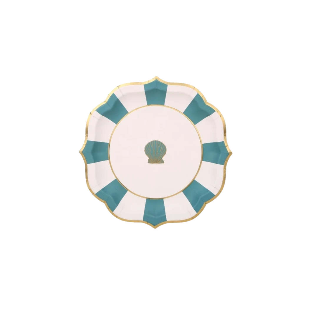 Prato Luxury Blue com 6 unidades - Modelo 2 - 26 cm