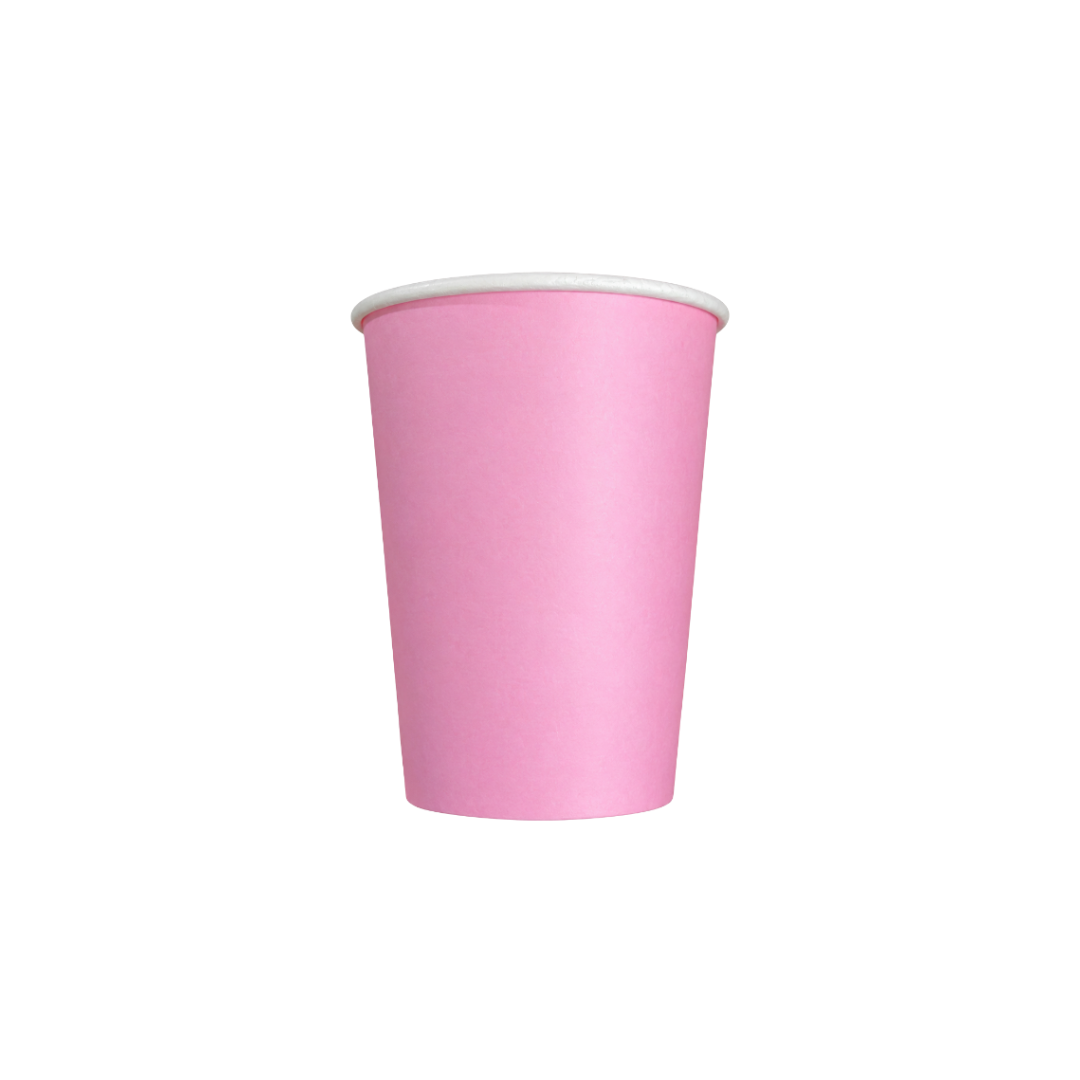 Copo de Papel com 10 unidades - Liso Candy Color Rosa Bebê