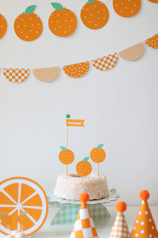 Decoração de festa tema Laranjinha montada