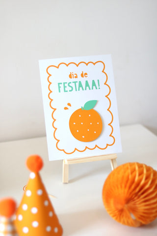 Decoração de festa tema Laranjinha montada