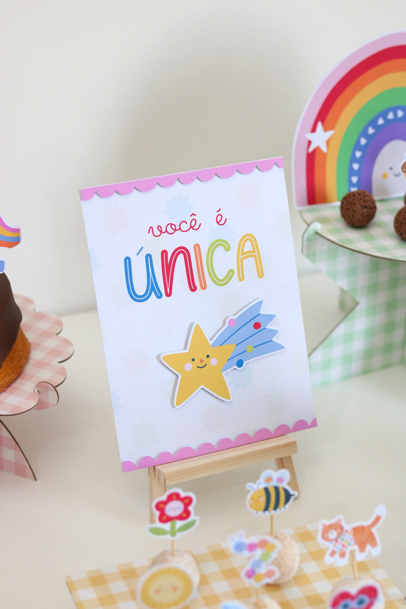 Decoração de festa tema Meu Pequeno Mundo montada