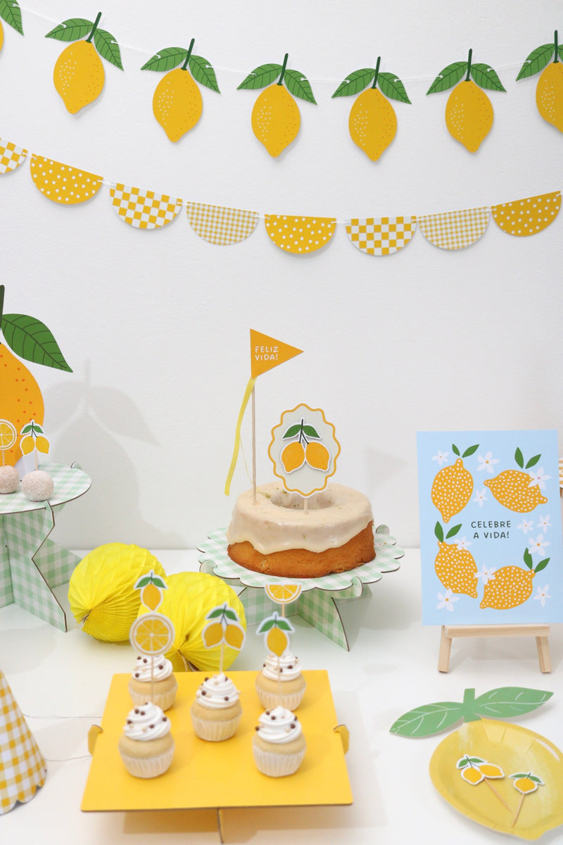 Decoração de festa tema Limão Siciliano montada