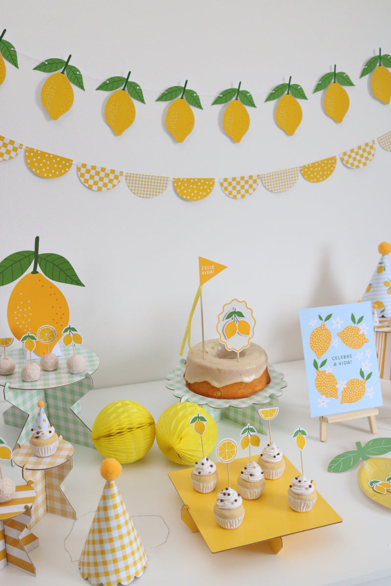 Decoração de festa tema Limão Siciliano montada
