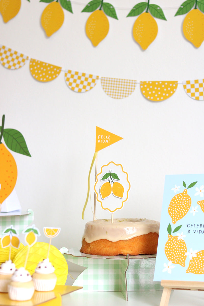 Decoração de festa tema Limão Siciliano montada