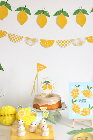 Decoração de festa tema Limão Siciliano montada