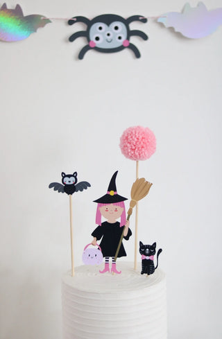 Decoração de festa tema Halloween Rosa montada