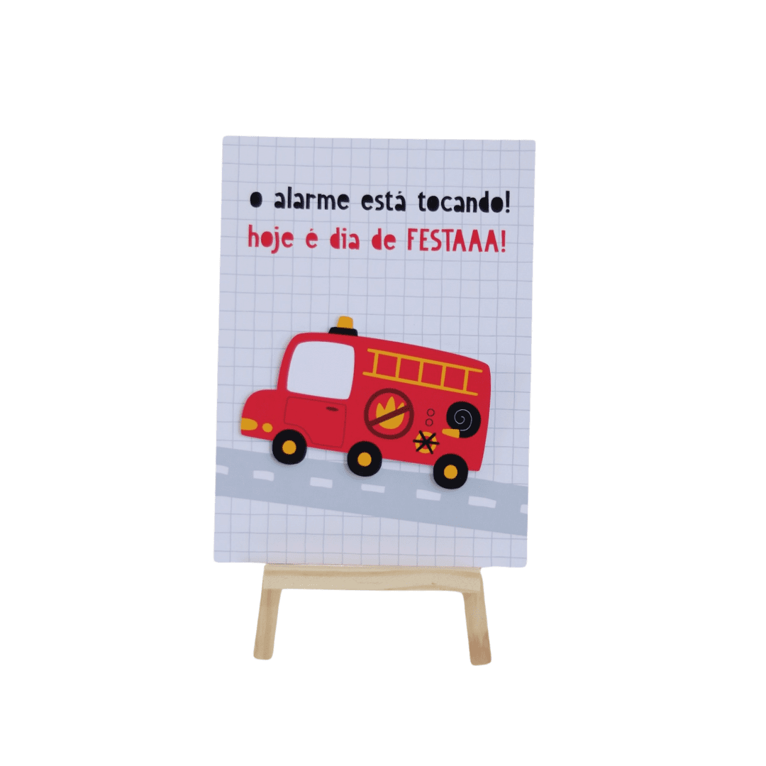 - Quadrinho de Mesa - Bombeiro