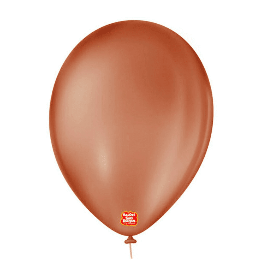 Balão 11'' Liso Café Brasil - Pacote com 50 unidades