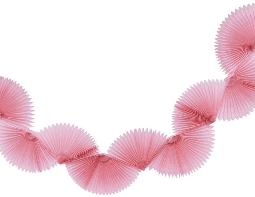 - Bandeirola Leque de Papel Seda - Rosa Tutti frutti