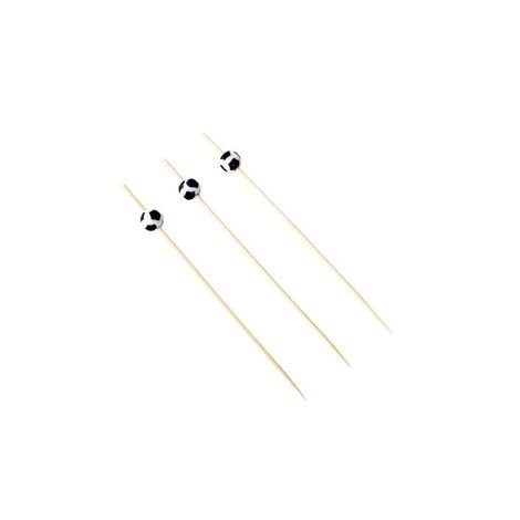 Palito de Bambu p/Petisco Bola de Futebol 12 cm