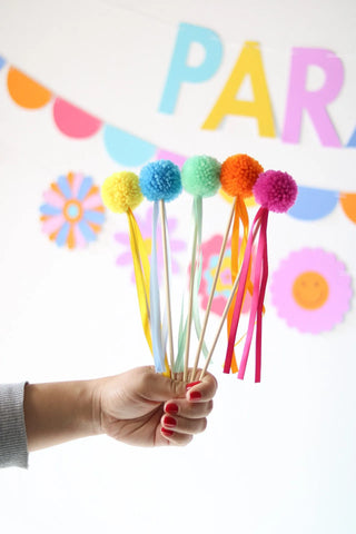 Decoração de festa tema Flores Coloridas montada