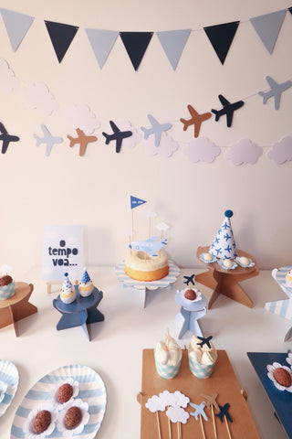 Decoração de festa tema Avião montada