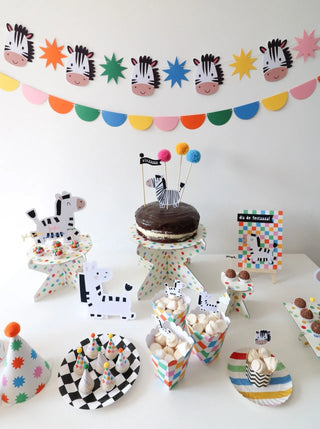 Decoração de festa tema Zebra montada