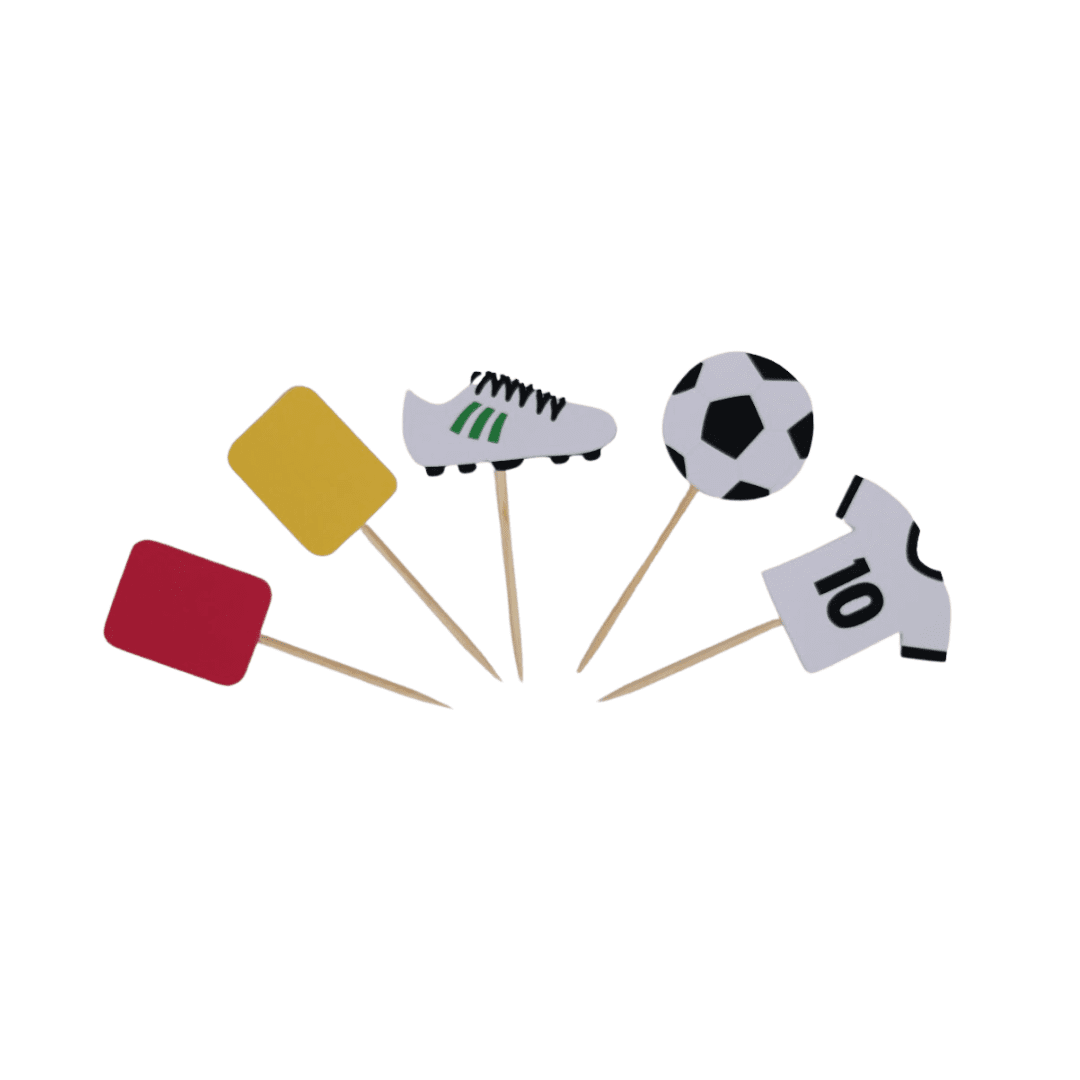 - Topinhos para Doces Elementos - 10 unidades - Futebol