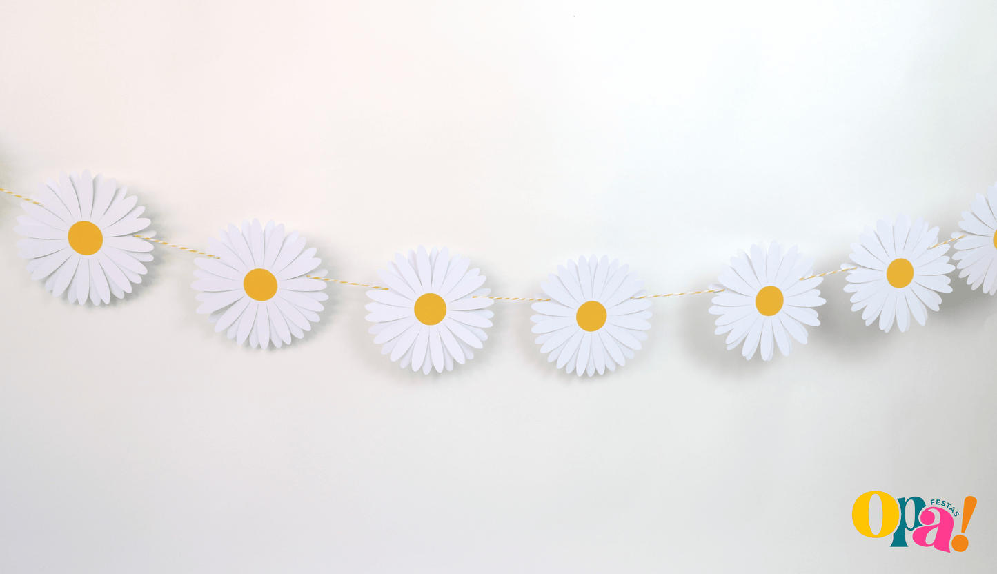 - Bandeirola Elementos - Margaridas - 1,5m aproximadamente