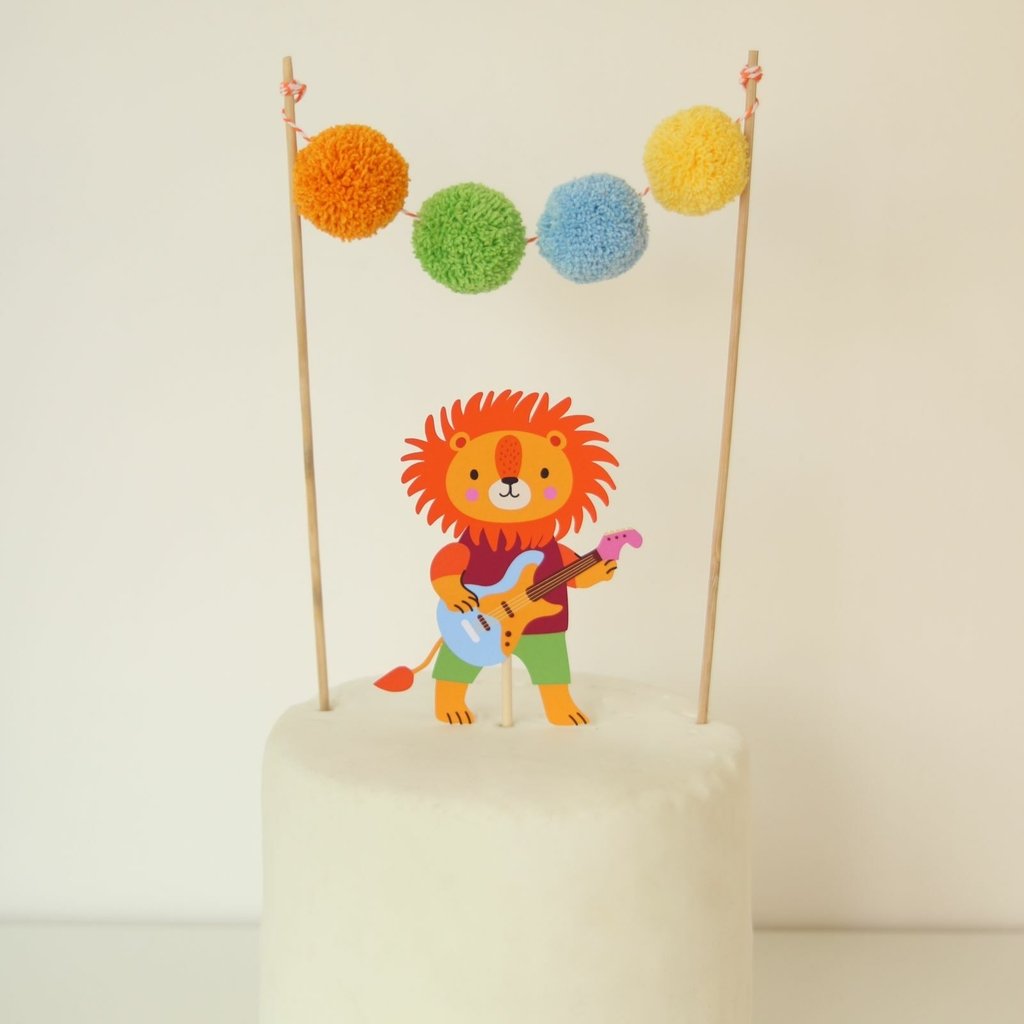 Topo de Bolo - Animais Musicais Modelo 2